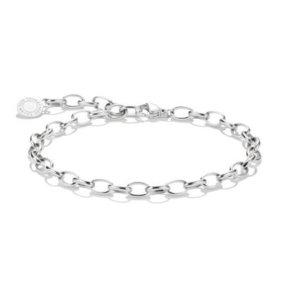 Charm-Armband THOMAS SABO "Charm Armband Silberfarben" Gr. 15, silberfarben, Armbänder, Damen, 15, Metall, Charm-Armband