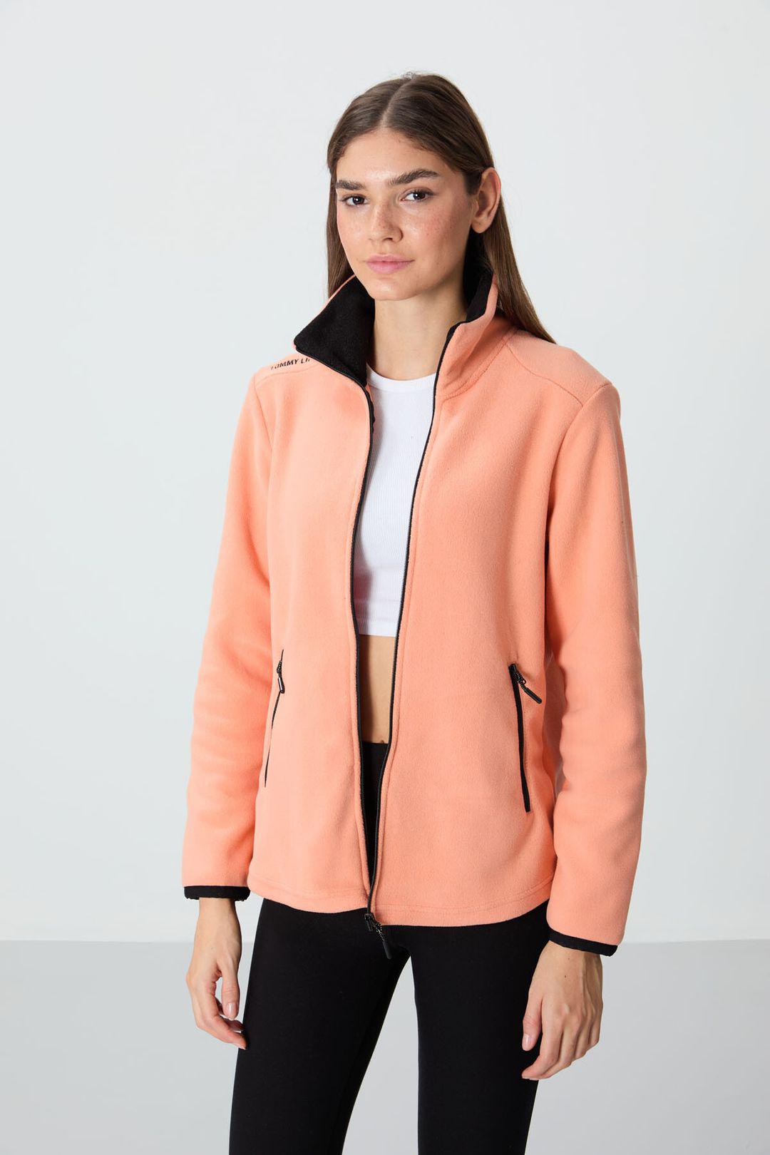 Damen Plüsch Zipper-Sweatshirt
