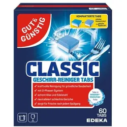 Gut & Günstig Geschirr-Reiniger Tabs »Classic« 60 Stück weiß