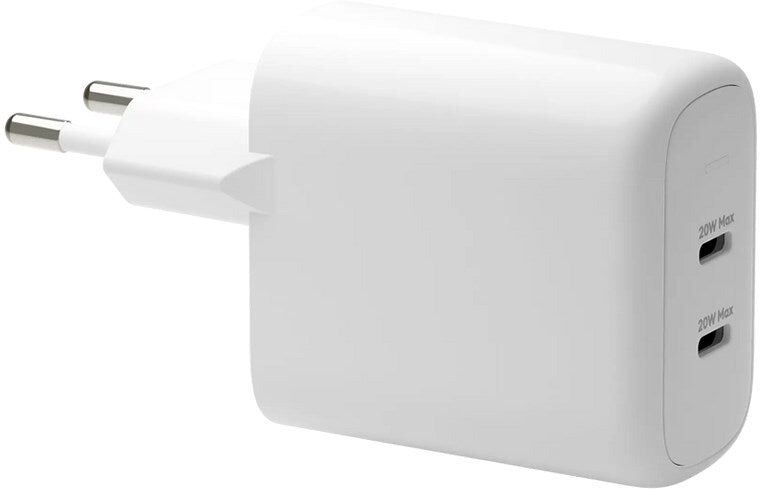 2 x USB-C 20W - dbramante1928 EU Vægoplader - Hvid