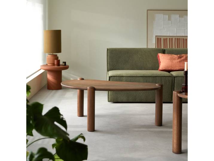 Couchtisch aus Eiche, niedrige Ausführung - Braun - Oak
