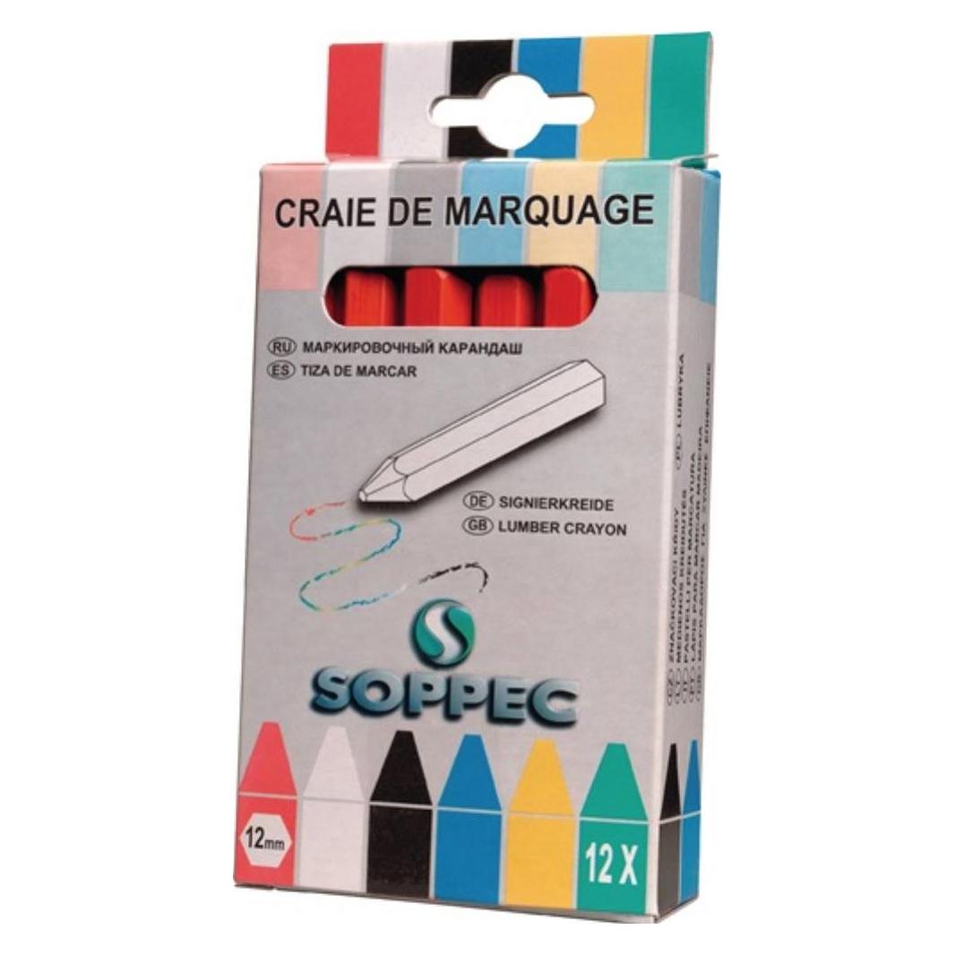 Soppec Markierkreide rot unpapiert (12x) (421104)