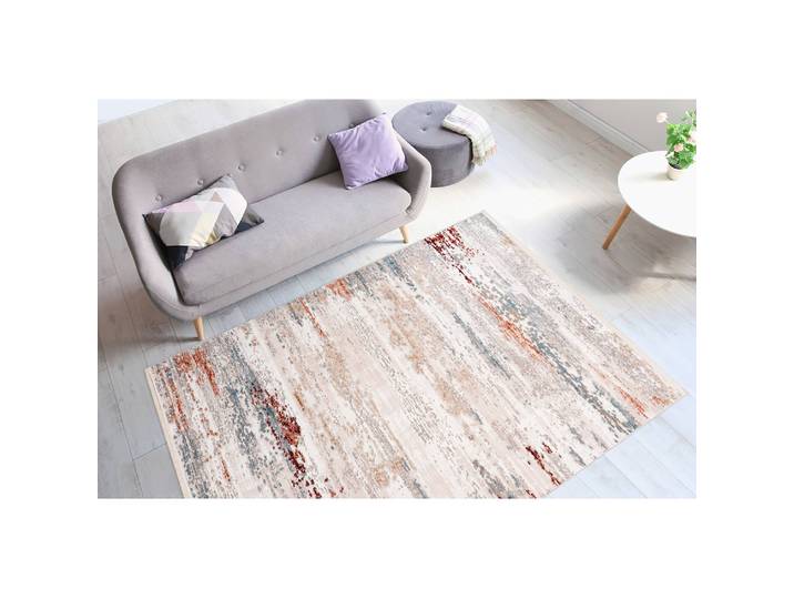 Kurzflorteppich Akropolis 325 Pink/Grau/Lachs 80 x 150cm Webstoff