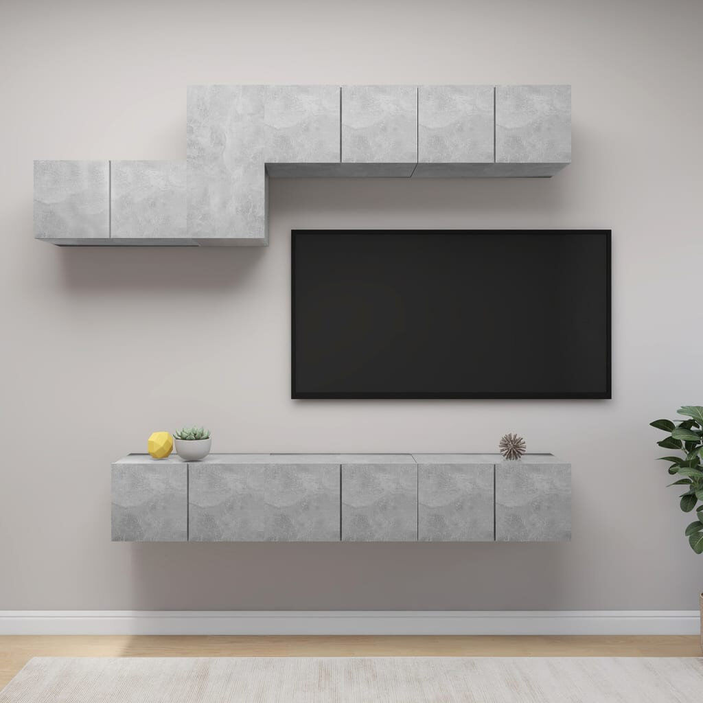 17 Stories Goldshell TV Stand for TVs up to 88" Concrete Grey 88"