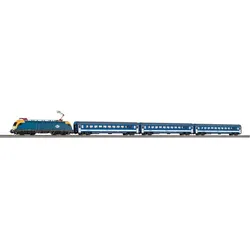 PIKO 57115 H0 Start-Set mit Bettung Personenzug Taurus und 3 Personenwagen, MAV, Ep. V