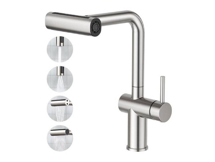LuxusKollektion Spültischarmatur Küchenarmatur Ausziehbar Wasserfall (1-St)