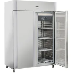 1300 Liter Edelstahlkühlkabinett. Heißes Gasauftauen. Gedruckte Anleitungen. Temperatur -2°/+8°C. (LxWxH) 140x82,3x204,5 cm. Cool Head QR12