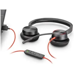 HP Poly Blackwire 5220 USB-C (Kabelgebunden, USB-C, Microsoft Teams), Office Headset, Schwarz