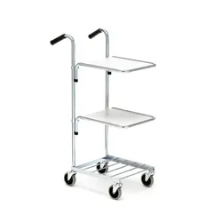 Transportwagen Miniwagen, Zwei Etagen, max. 50 kg Korbwagen, 4 Lenkrollen, Maße: 650x360x1065 mm
