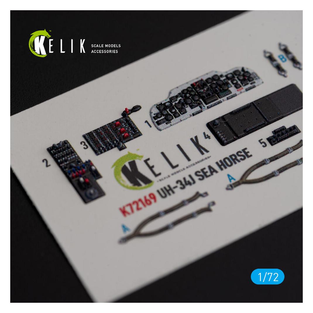 Kelik UH-34J SEA HORSE - interior 3D decals for Italeri kit (K72169)