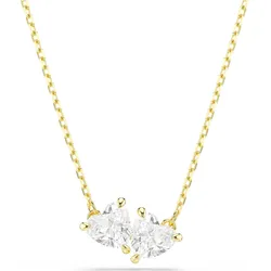 Swarovski Mesmera Halskette Herz, Weiß, 18k vergoldet