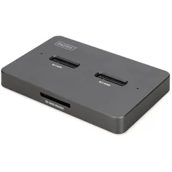 Digitus M.2 NVMe + M.2 SATA SSD Docking Station mit SD-Express Kartenleser, USB-C