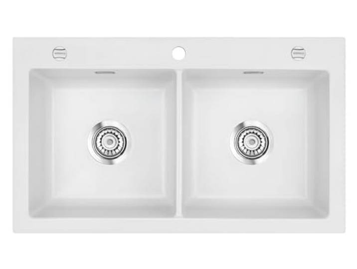 Systemceram Mera Twin Satin Keramikspüle Excenterbetätigung