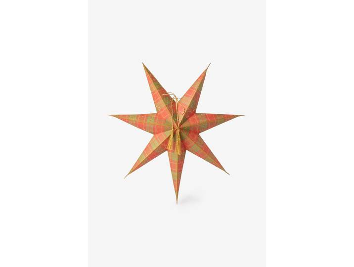 Roze kerstster met LED-licht medium