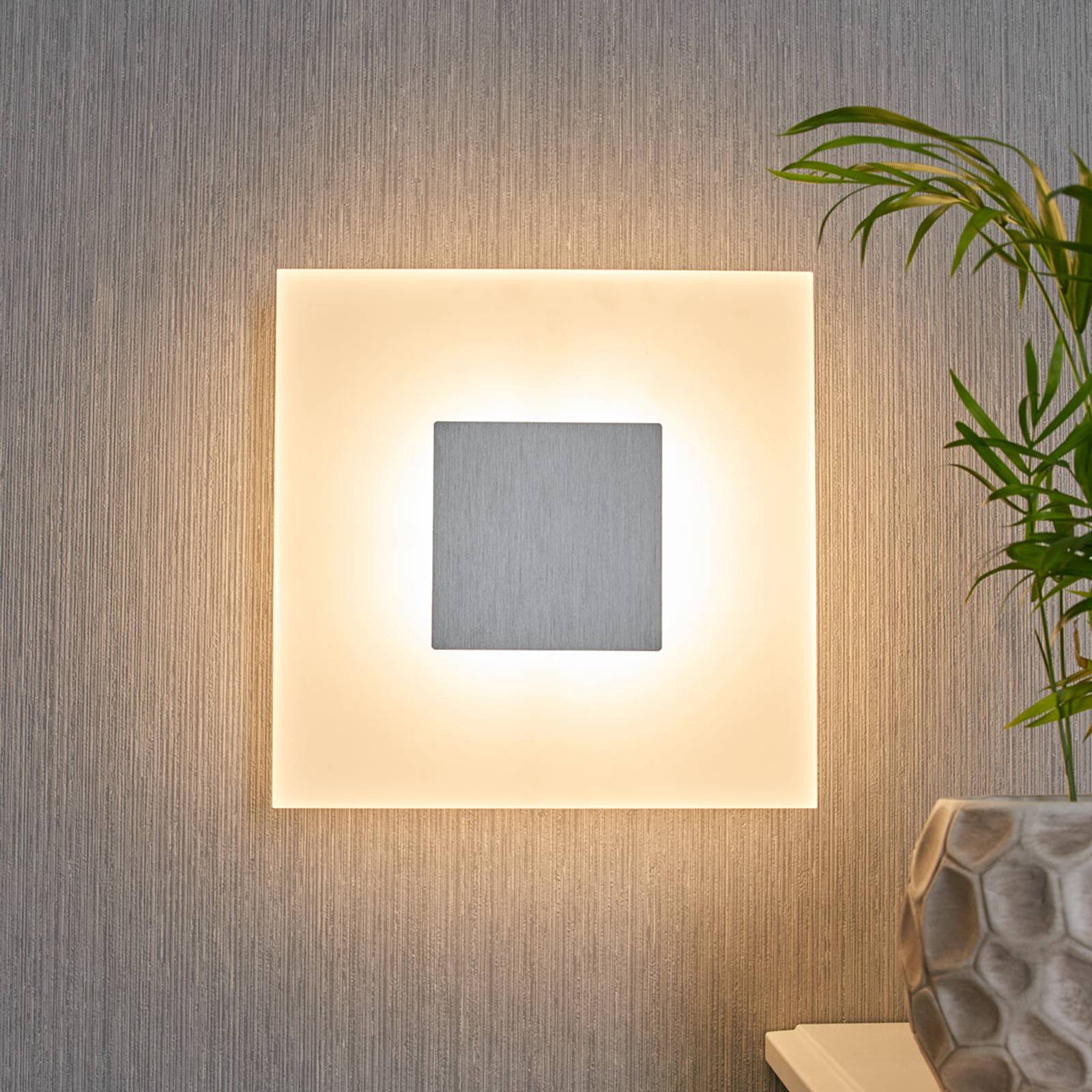 LED Wall Light Berlind Lucande, White / opal, Living / Dining Room, Plastic, Modern, Wall Light