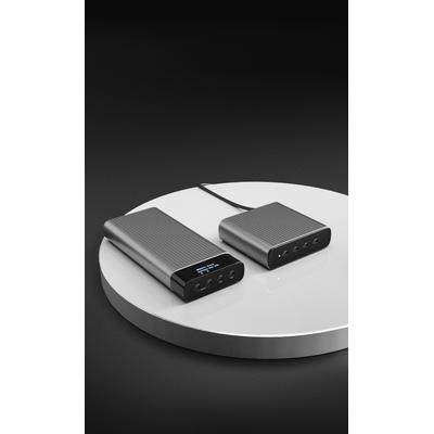 TARGUS USB-Ladegerät "HyperJuice 245 W GaN Desktop Charger", grau, B:13,5cm H:7cm T:21,5cm, Ladegeräte