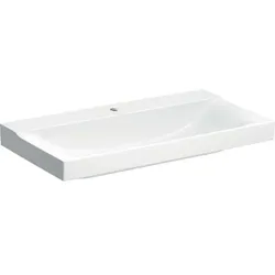 Geberit Xeno 2 Waschtisch mit Hahnloch und ohne Überlauf, 90x48 cm weiß mit KeraTect, 500531011, 500.531.01.1