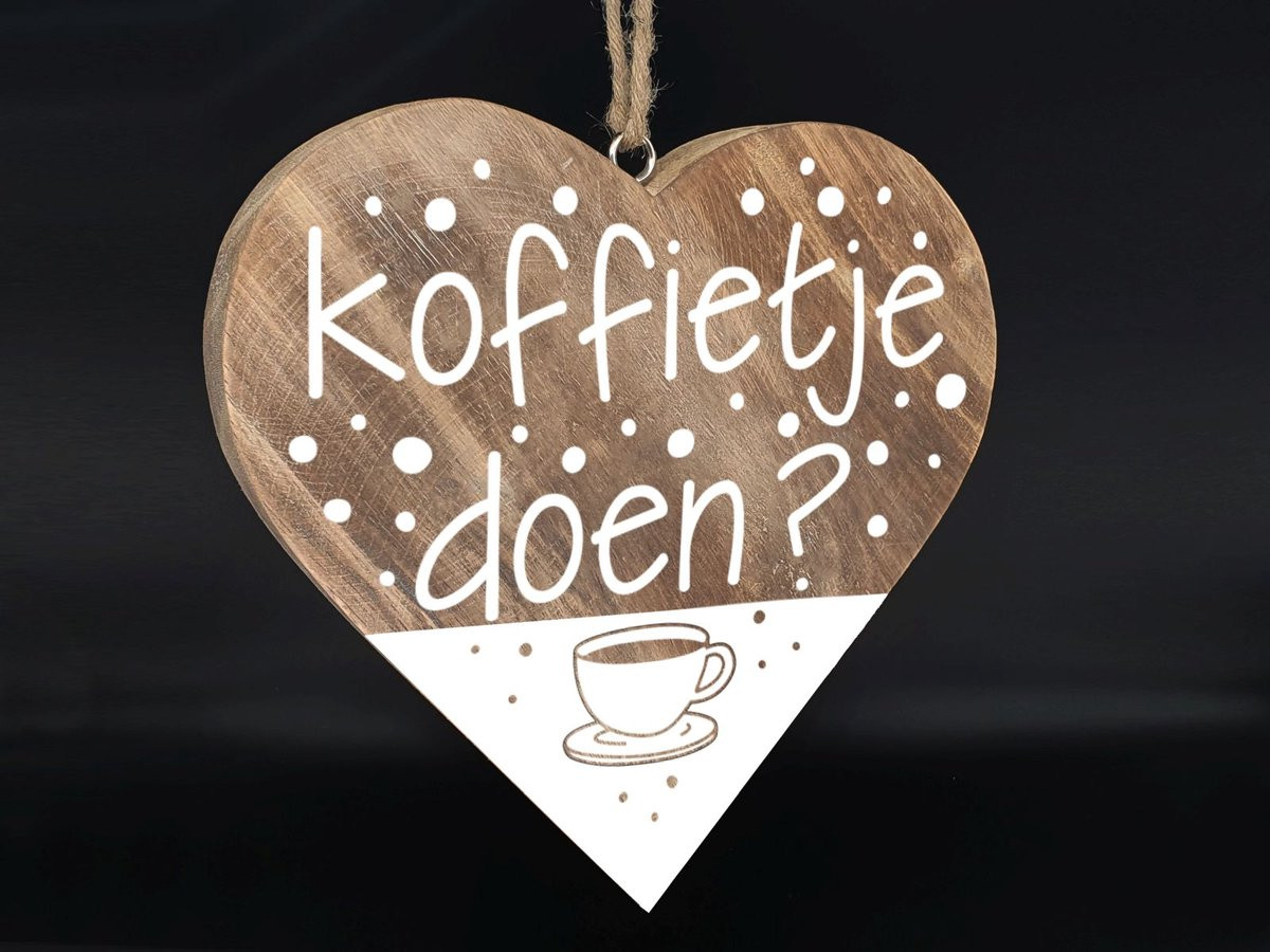 Teksthart Koffiebeker voor volwassenen
