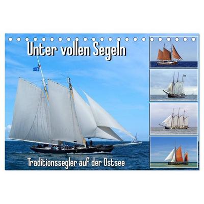 Unter vollen Segeln Traditionssegler auf der Ostsee (Tischkalender 2027 DIN A5 quer), CALVENDO Monatskalender
