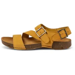 Art Unisex. 109997F50003_024 Ledersandalen 0999 I Breathe gelb (45), Wohnung, Schnalle, Lässig