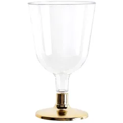 576 Mehrweg Weingläser gold 150 ml Wiederverwendbar Kunststoff unzerbrechlich transparent Rotwein Weisswein Glas