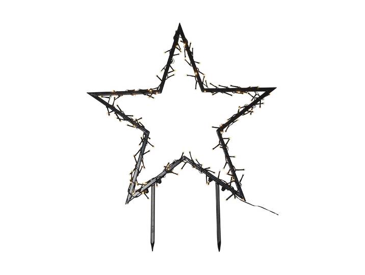 Dekofigur Trading LED-Figur Stern Spiky , schwarz, B:60cm H:73cm, Dekofiguren, Dekofigur