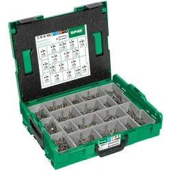 Spax, Schrauben, Montagekoffer (1070 Schrauben pro Stück)