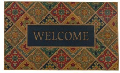 Mohawk Home Tile Garden Welcome Mutli All Weather Recycled Rubber Door Mat
