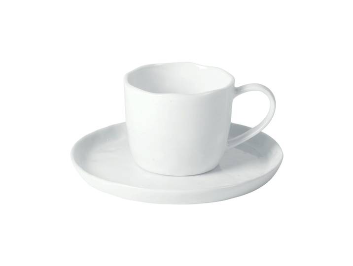 Tasse à thé et sous-tasse Porcelino White