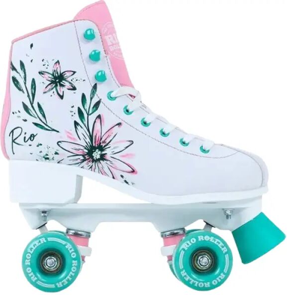 Roller Skates Rio Roller Flora Artist (Flora - 2)  - White;Green;Pink - Size: 2 UK