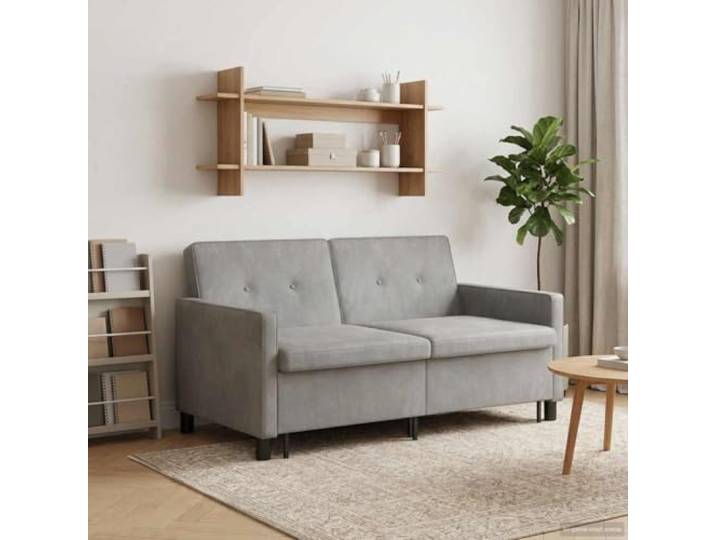 KTHLBRH Schlafsofa hellgrün aus Stoff 154 cm Verstellbare Rückenlehne, 4 herausnehmbare Kissen, Gestell aus Sperrholz und Metall, für Kinderzimmer