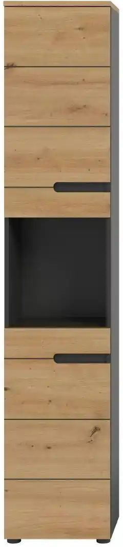 Höffner Hochschrank Canower See   ¦ grau ¦ Maße (cm): B: 38 H: 193