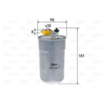 Valeo Kraftstofffilter [Hersteller-Nr. 587568] für Opel, Vauxhall