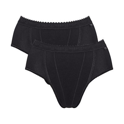 Shapingslip SLOGGI "Control", Damen, Gr. 38, Single Jersey, schwarz, Single Jersey, Obermaterial: 94% Baumwolle, 6% Elasthan, unifarben, körpernah, Unterhosen, formend, Baumwollmix, weich, elastisch