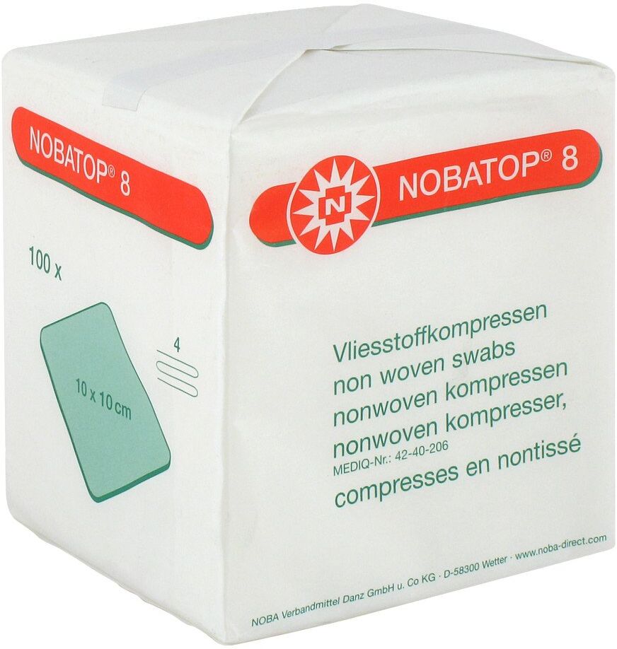 Nobatop 8 Kompressen 10x10cm unsteril 100stk