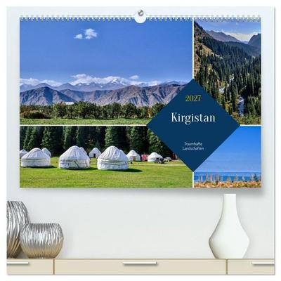 Kirgistan - Traumhafte Landschaften (hochwertiger Premium Wandkalender 2027 DIN A2 quer), Kunstdruck in Hochglanz