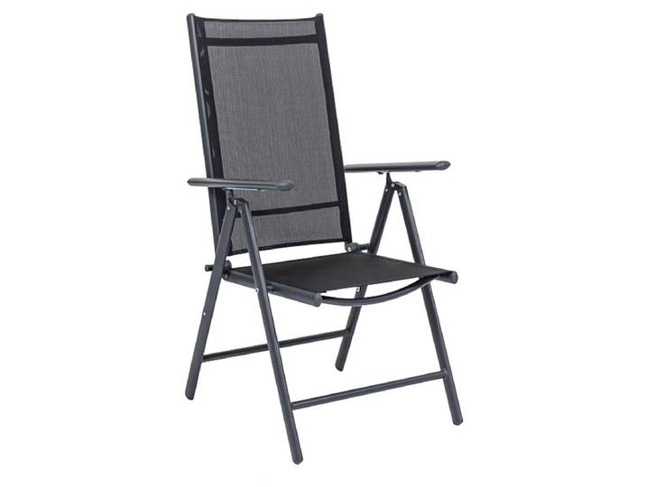 Verstellbarer Gartensessel COLOR Aluminium schwarz