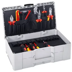 Tanos Werkzeug-Systainer3 L 187 lichtgrau (RAL 7035), Verschluss schwarz (RAL 9004), Griff schwarz (RAL 9004) - 83550033.28