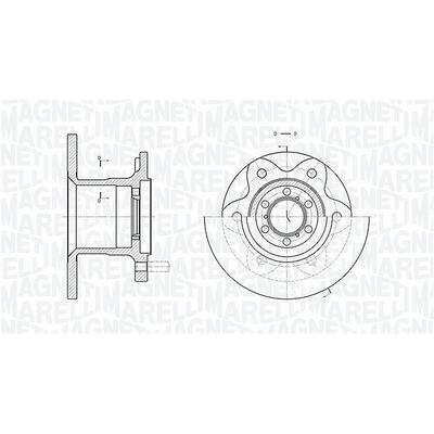 Magneti Marelli Bremsscheibe [Hersteller-Nr. 361302040219] für Iveco
