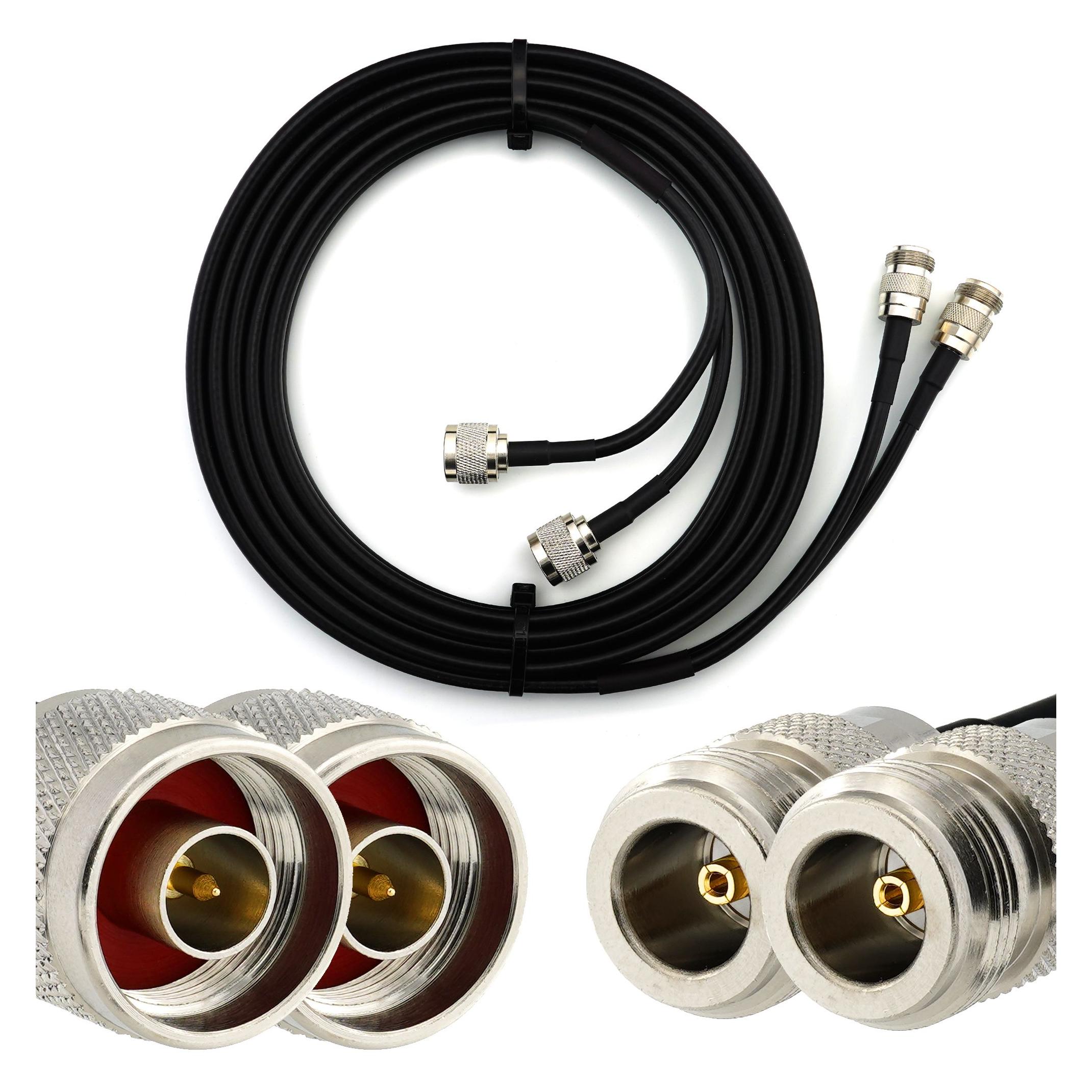 Rangeful N Male to N Female 10m Twin Coaxial Cable??? HF240 (LMR240 equivalent) HF240T-NM-NF-10 (HF240T-NM-NF-10)