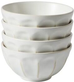 Bloomhouse - 2 Time Oprah's Favorite Things - 6.4 Inch Cereal Bowls Set of 4 - Scallop Embossed Soup Bowl Set