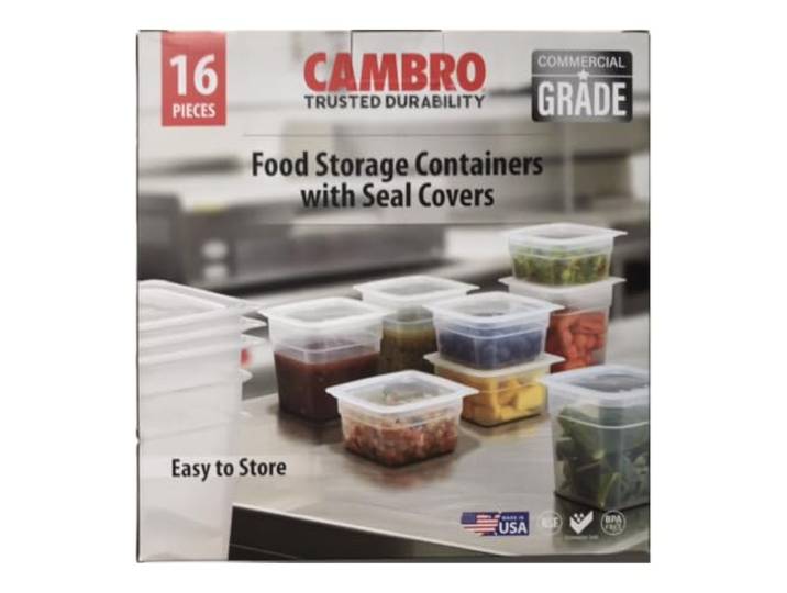 cambro Freshpro Mini-Frischhaltedosen-Set mit Deckel, durchscheinend, 8 Sets