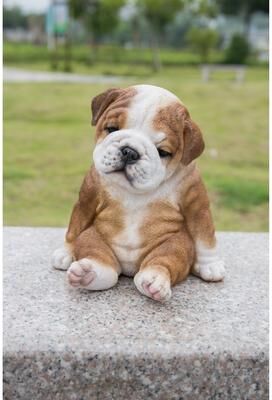 Hi-Line Gift Ltd. Sitting Sleepy Bulldog Puppy Statue