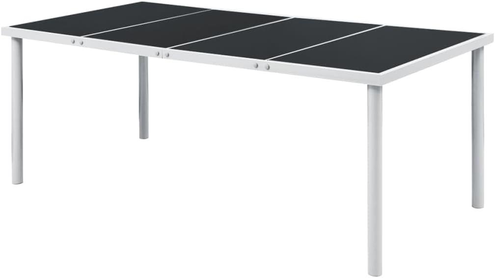 Gartentisch für den Außenbereich 190x90x74cm in Schwarz