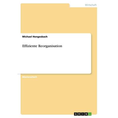 Effiziente Reorganisation, Taschenbuch von Michael Hengesbach, GRIN, 978-3-640-54499-8