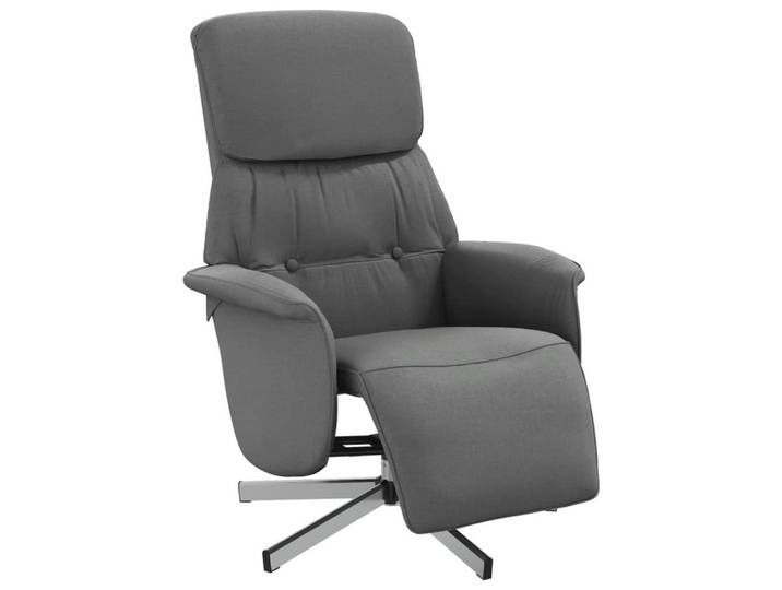 furnicato Relaxsessel 71x91x105 cm Dunkelgrau, 360 Grad drehbarer Ruhesessel mit manueller Liegefunktion