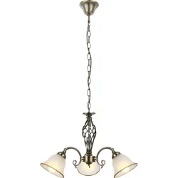 Globo 60208-3 Odin Luster Metall Altmessing, 3X E27