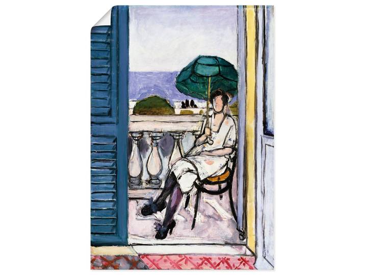 Wandbild ARTLAND Frau auf einem Balkon. 1919-20 , bunt (farbe bild(er): farbig), B:50cm H:70cm, Papier, Bilder, Wandbild, als Alubild, Leinwandbild, Poster, Wandaufkleber in verschied. Grössen