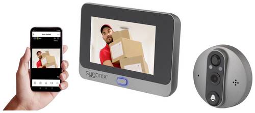 Sygonix IP-Video-Türsprechanlage WLAN Kamera, Video-Inneneinheit Grau