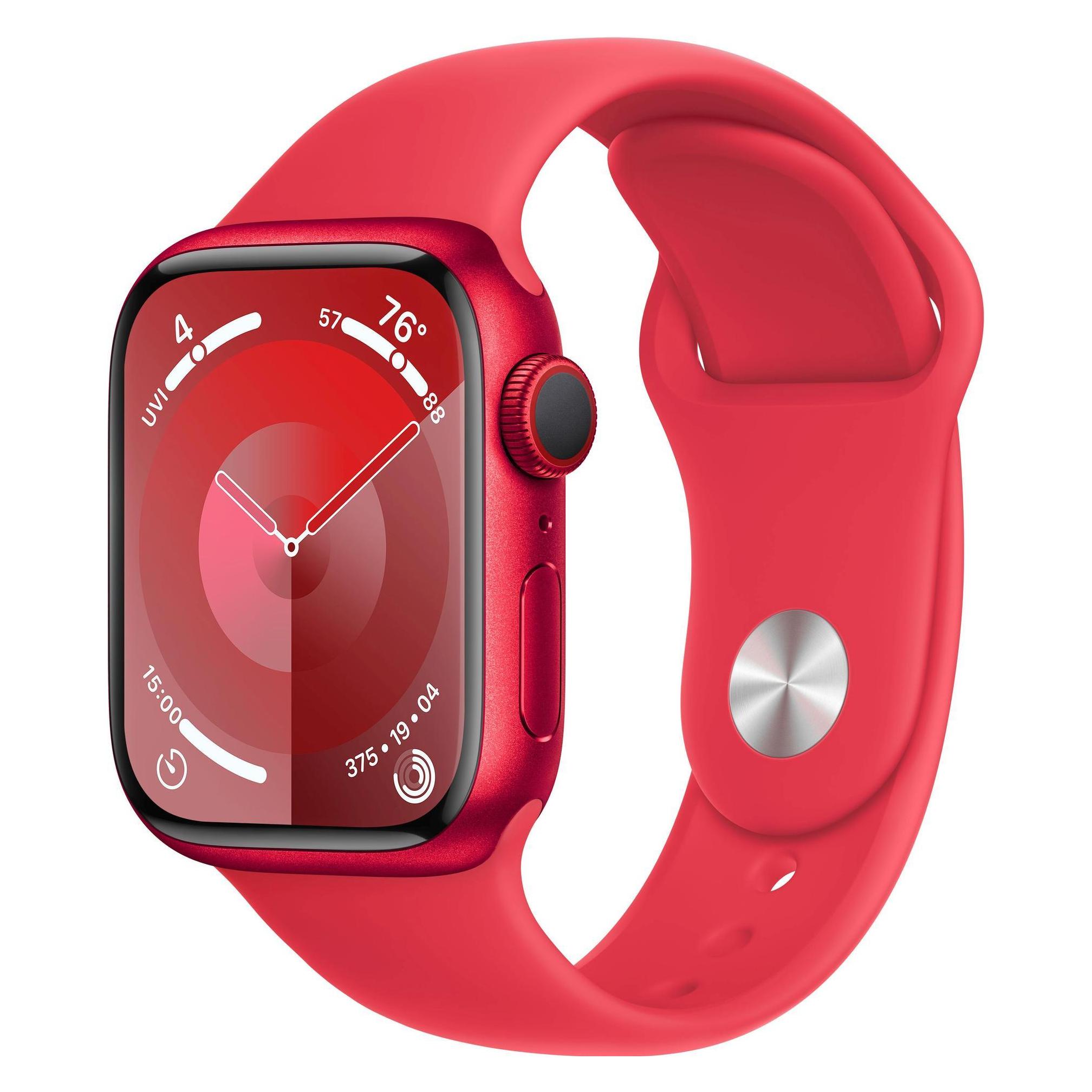 Apple Watch Series 9 (41 mm, Aluminium, Rot, 4G) (MRY83QF/A)